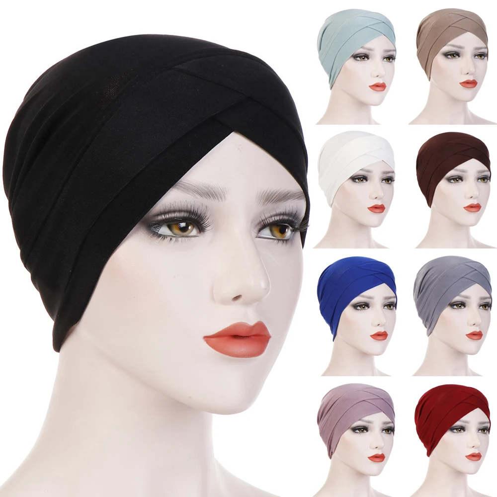 Forehead Across Elastic Jersey Hijabs Easy Cap Turban for Muslim Women Simple Solid Color Chemo Hats Headband Hair Accessories
Forehead Across Elastic Jersey Hijabs Easy Cap Turban for Muslim Women Simple Solid Color Chemo Hats Headband Hair Accessories
