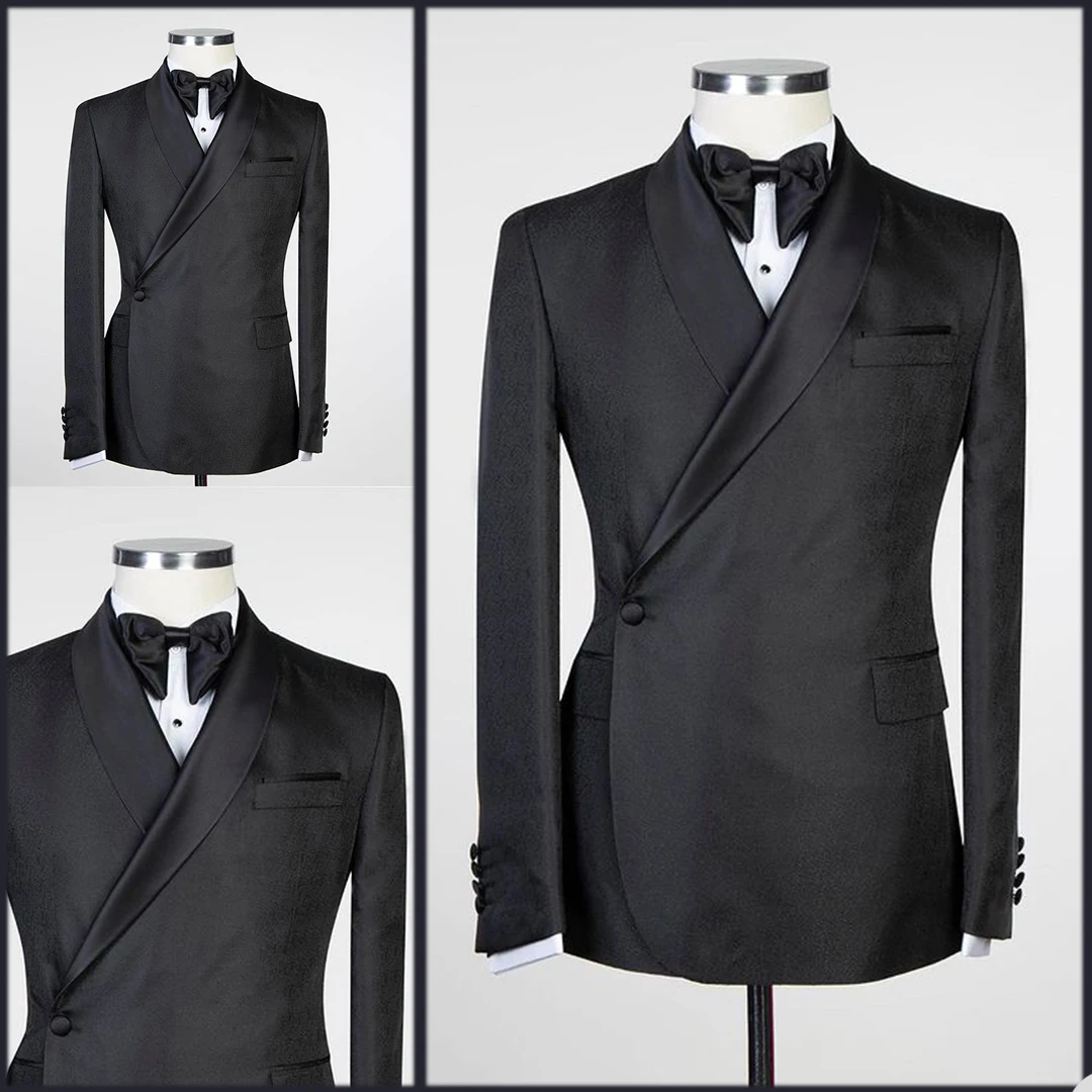 Handsome Vintage Men Tuxedos Shawl Lapel One Button Pocket Custom Made Suits Wedding Party Groomsmen Blazer 1 Piece Set
Handsome Vintage Men Tuxedos Shawl Lapel One Button Pocket Custom Made Suits Wedding Party Groomsmen Blazer 1 Piece Set