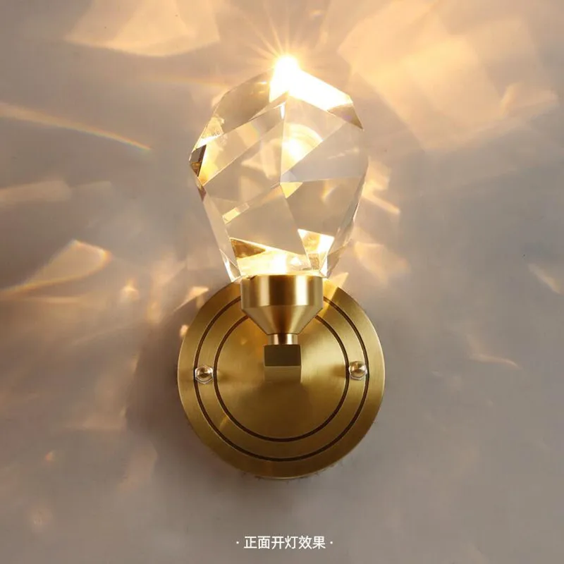 Modern Crystal Wall Lamp Copper Lampholder Simplicity Sconce Lamp For Living Room Bedroom Restroom Indoor Loft Stair Light
Modern Crystal Wall Lamp Copper Lampholder Simplicity Sconce Lamp For Living Room Bedroom Restroom Indoor Loft Stair Light