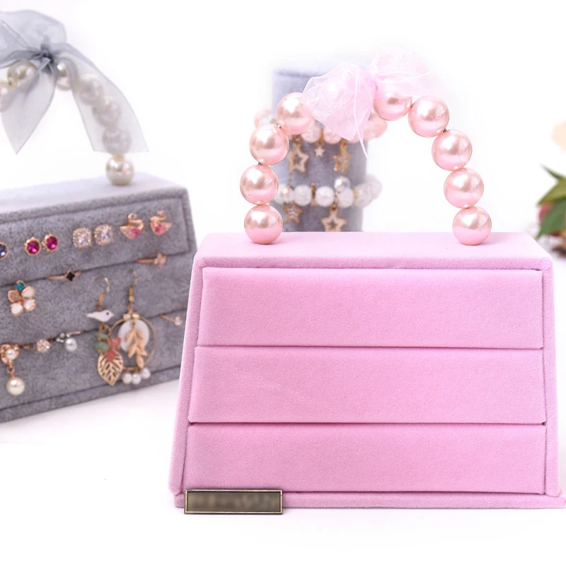 Ring Plate Earrings Jewelry Rack Ice Flower Velvet Handbag Girl Pink Hairpin Cute Storage Desktop Easy To Organize And Take
Ring Plate Earrings Jewelry Rack Ice Flower Velvet Handbag Girl Pink Hairpin Cute Storage Desktop Easy To Organize And Take
