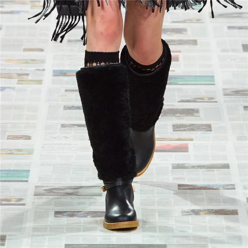 2021 Winter Bootsd Women Low-heeled Round Head Furry Shoes Knee High Warm Snow Boots Women's Short Plush Long Boot Botas Mujer
2021 Winter Bootsd Women Low-heeled Round Head Furry Shoes Knee High Warm Snow Boots Women's Short Plush Long Boot Botas Mujer
