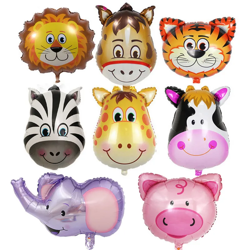 1pc jungle party cartoon animal head aluminum film balloon lion tiger children's toy baby shower decoration
1pc jungle party cartoon animal head aluminum film balloon lion tiger children's toy baby shower decoration