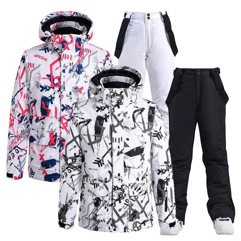 -30 Men's and Women's Wear Ice Snow Suit Sets Snowboarding Clothing Waterproof Cotton Warm Costumes Ski Jackets + Strap Pants
-30 Men's and Women's Wear Ice Snow Suit Sets Snowboarding Clothing Waterproof Cotton Warm Costumes Ski Jackets + Strap Pants