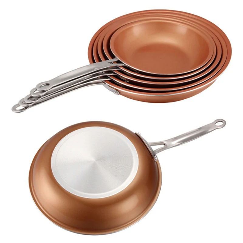 Non-Stick Skillet Copper Frying Pan With Ceramic Coating Easy Clean Skillet Frying Pan Oven Dishwasher Safe Saucepan Cookware
Non-Stick Skillet Copper Frying Pan With Ceramic Coating Easy Clean Skillet Frying Pan Oven Dishwasher Safe Saucepan Cookware