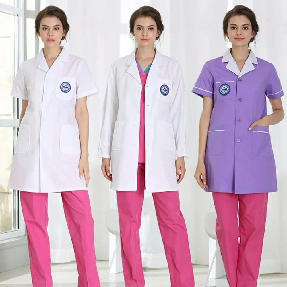 Summer and winter Unisex White Lab Coat Short Sleeve Pockets Uniform Work Wear Doctor Nurse Clothing Dropshipping
Summer and winter Unisex White Lab Coat Short Sleeve Pockets Uniform Work Wear Doctor Nurse Clothing Dropshipping