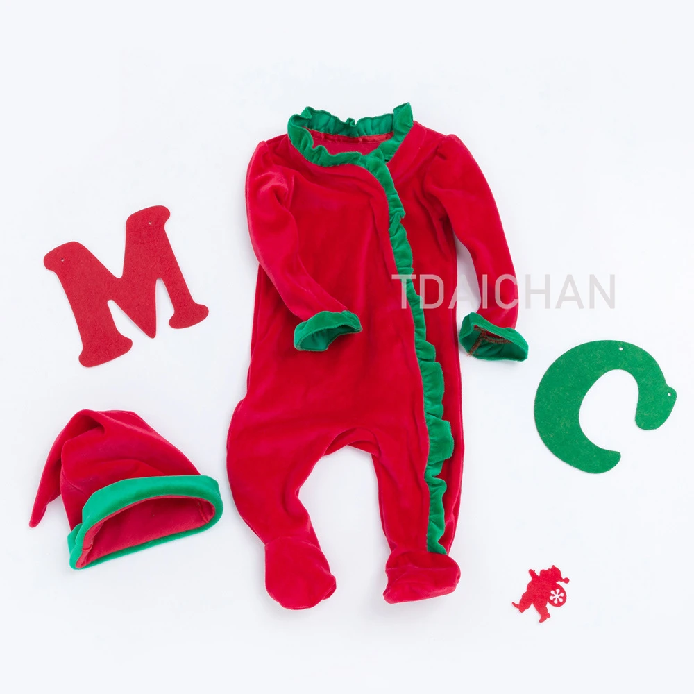 New 2022 Baby Solid Color Coral Fleece Long-sleeved Jumpsuit Hat Suit Christmas Baby Buckle One-piece Romper Cute Christmas
New 2022 Baby Solid Color Coral Fleece Long-sleeved Jumpsuit Hat Suit Christmas Baby Buckle One-piece Romper Cute Christmas