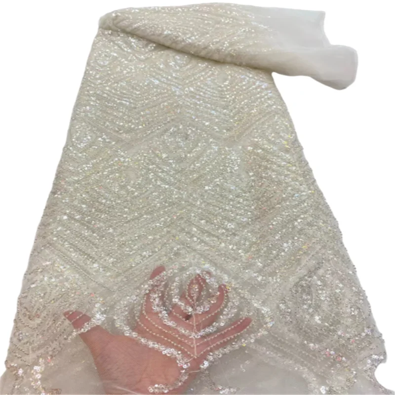 African Sequins Net Lace Fabric 2021 High Quality Lace Elegant Nigerian Wedding Lace Fabrics Sewing French Tulle
African Sequins Net Lace Fabric 2021 High Quality Lace Elegant Nigerian Wedding Lace Fabrics Sewing French Tulle