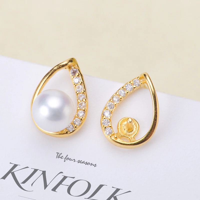 Waterdrop Pearl Earrings Mountings S925 Silver Fine Jewelry Components Silver&Gold Color Not including the pearl
Waterdrop Pearl Earrings Mountings S925 Silver Fine Jewelry Components Silver&Gold Color Not including the pearl