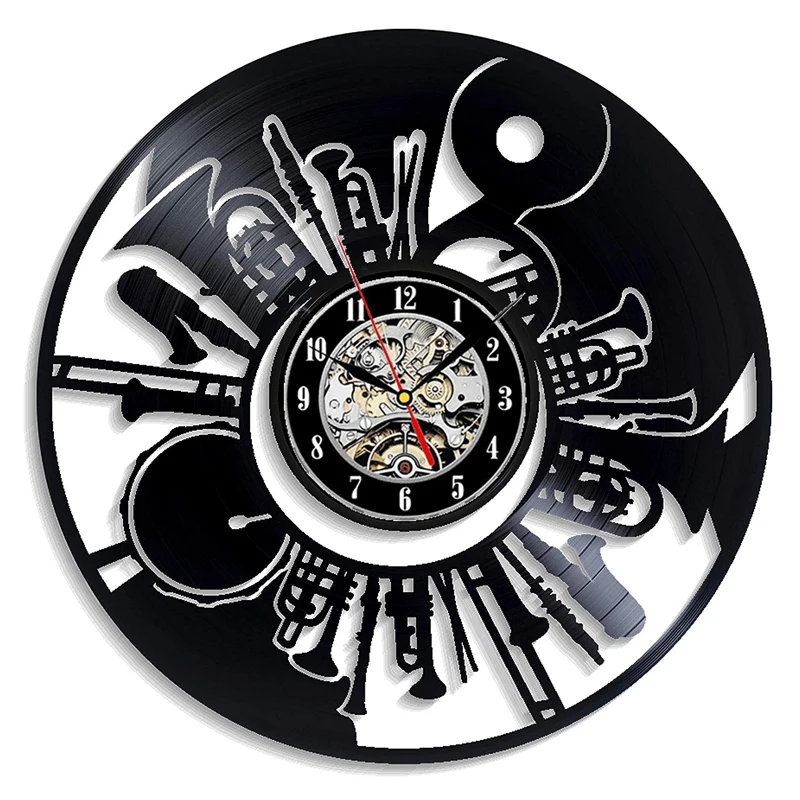 Music Instrument Vinyl Record Wall Clock Modern Design for Living Room Vintage Vinyl Wall Clocks Home Decor Gifts for Musician
Music Instrument Vinyl Record Wall Clock Modern Design for Living Room Vintage Vinyl Wall Clocks Home Decor Gifts for Musician