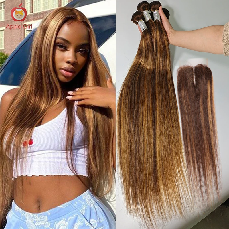 Highlight Transparent Lace Closure With Bundles 3 or 4 Human Hair Bundles With Frontal 13x4 Size Brazilian Straight Remy Hair
Highlight Transparent Lace Closure With Bundles 3 or 4 Human Hair Bundles With Frontal 13x4 Size Brazilian Straight Remy Hair