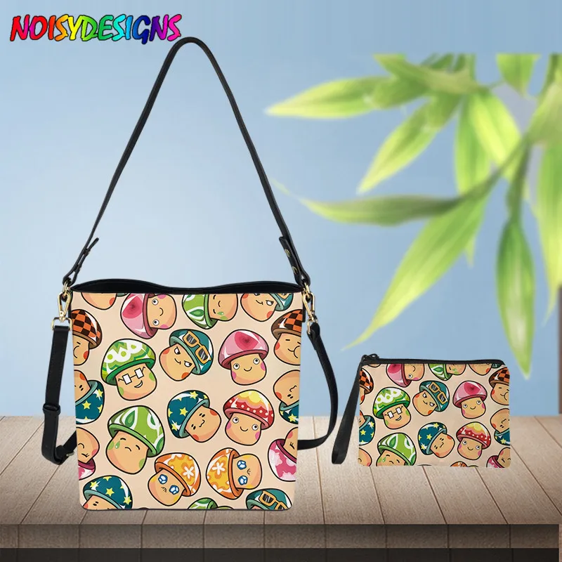 NOISYDESIGNS Casual Handbag Mushrooms Printed Women Tote Shoulder Bag Ladies Bucket Messenger Bags Shopping Crossbody Bag Female
NOISYDESIGNS Casual Handbag Mushrooms Printed Women Tote Shoulder Bag Ladies Bucket Messenger Bags Shopping Crossbody Bag Female