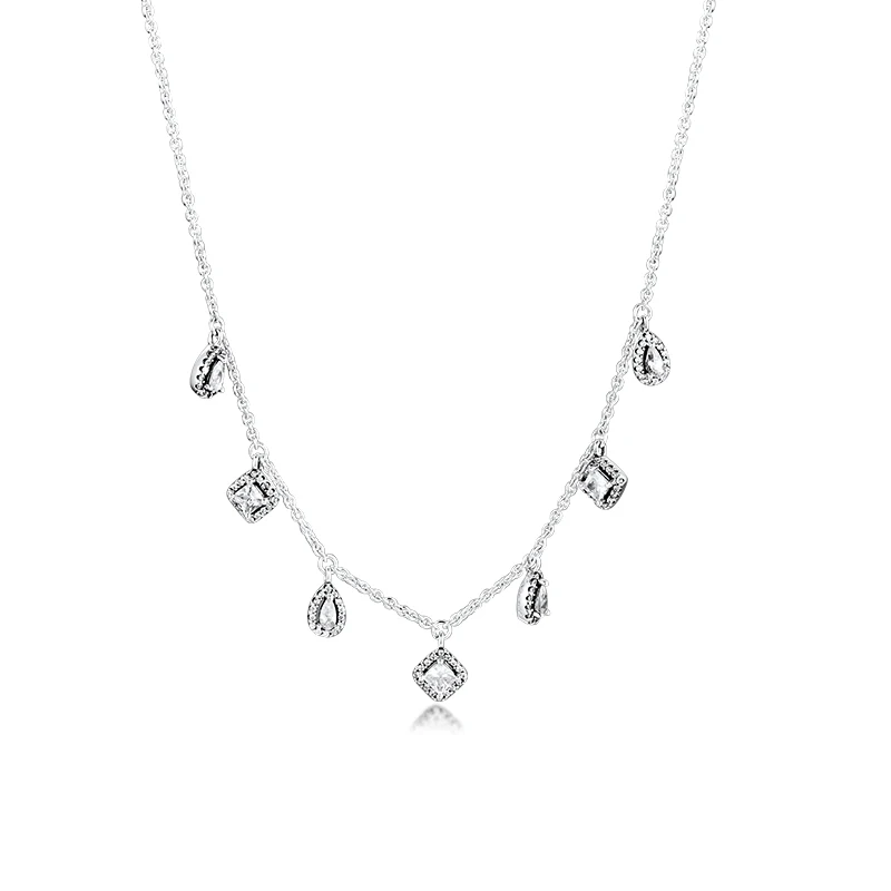 Geometric Shapes Necklace Fits For Beads & Charms DIY Chain Fashion Female Necklace Sterling Silver Jewelry
Geometric Shapes Necklace Fits For Beads & Charms DIY Chain Fashion Female Necklace Sterling Silver Jewelry