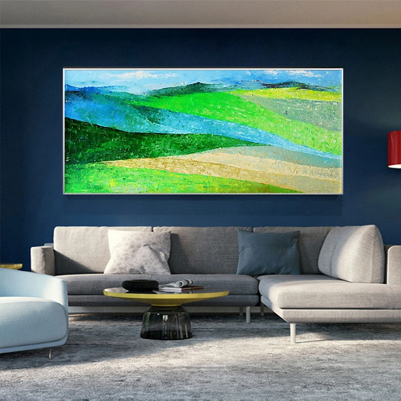 Pure Hand-painted Wheat Field Landscape Oil Painting Living Room Bedroom Decoration Painting Green Study Wall Hanging Painting
Pure Hand-painted Wheat Field Landscape Oil Painting Living Room Bedroom Decoration Painting Green Study Wall Hanging Painting