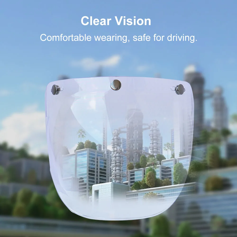 Motorcycle Anti-UV Anti-Scratch Helmets Lens Retro Bubble Visor Wind Shield Lens Universal for Standard 3-Snap Open Face Helmets
Motorcycle Anti-UV Anti-Scratch Helmets Lens Retro Bubble Visor Wind Shield Lens Universal for Standard 3-Snap Open Face Helmets