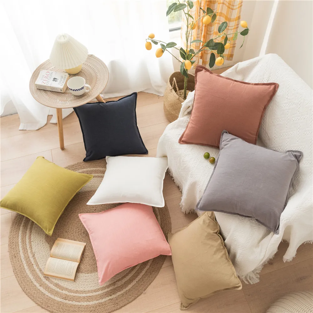 Factory Direct ale Modern And Simple Solid Color Craftsmanship Double Needle Crimping Cotton Linen Sofa Cushion Cover
Factory Direct ale Modern And Simple Solid Color Craftsmanship Double Needle Crimping Cotton Linen Sofa Cushion Cover