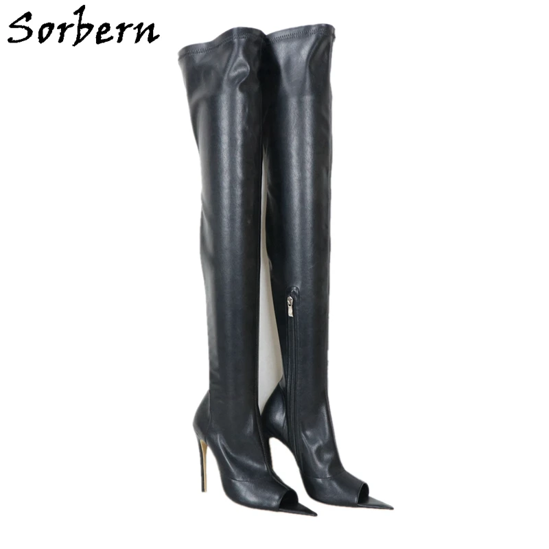 Sorbern Lace Up Over The Knee Boots Block Heels Open Toe Chunky High Heel Summer Boot Ladies Womens Shoes Size 9 Custom Colors
Sorbern Lace Up Over The Knee Boots Block Heels Open Toe Chunky High Heel Summer Boot Ladies Womens Shoes Size 9 Custom Colors