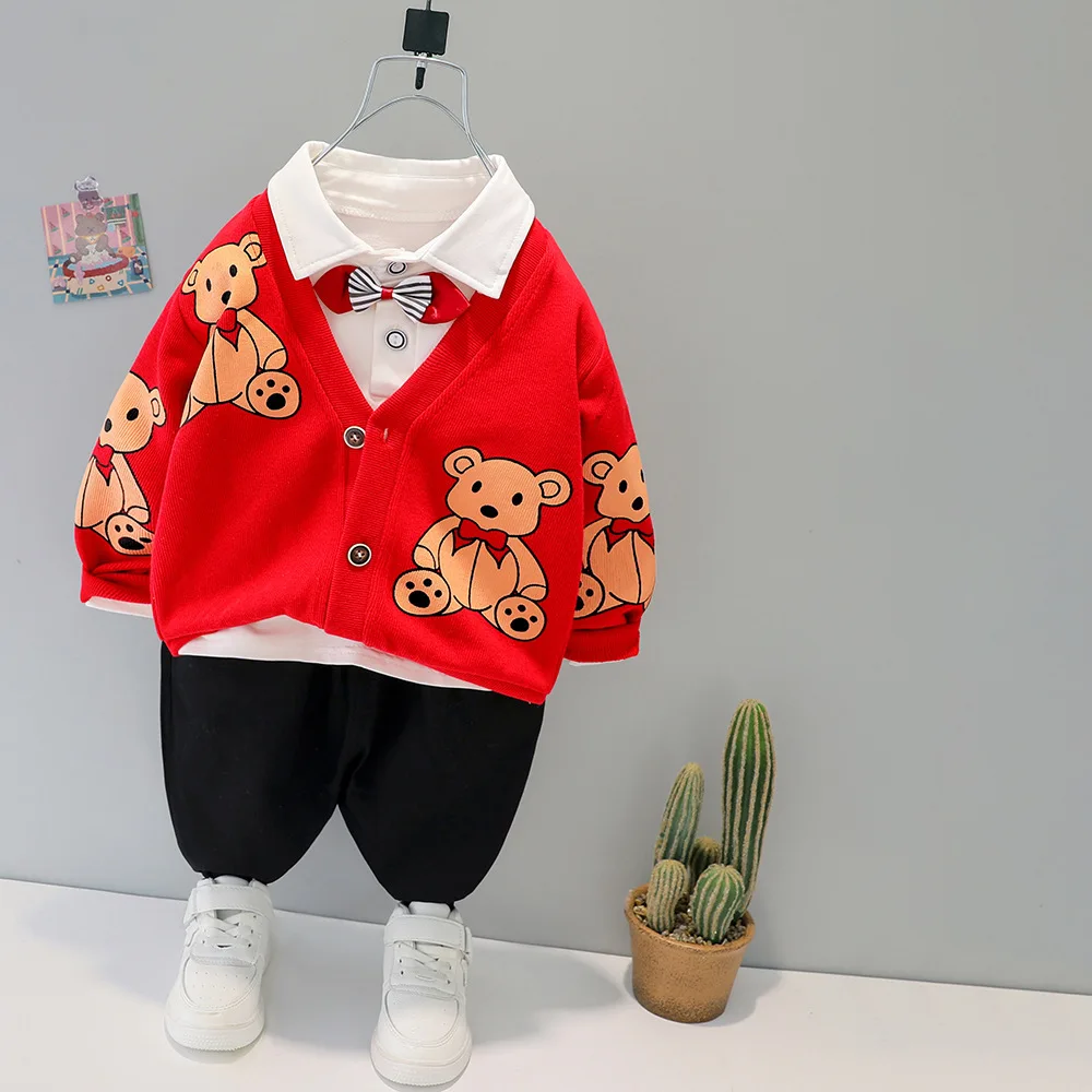 Baby Boy Clothes Sets 2021 Spring Casual Cotton Kid Top + T-shirt +Black Pants Toddler Long Sleeve Cartoon Outfits Suit
Baby Boy Clothes Sets 2021 Spring Casual Cotton Kid Top + T-shirt +Black Pants Toddler Long Sleeve Cartoon Outfits Suit