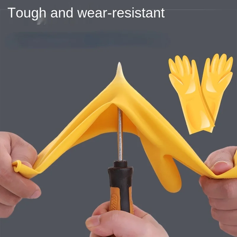 Thickened Household Safety Washing Gloves Dishwashing Kitchen Wear-resistant Cleaning Rubber Waterproof Work Gloves Repeated Use
Thickened Household Safety Washing Gloves Dishwashing Kitchen Wear-resistant Cleaning Rubber Waterproof Work Gloves Repeated Use