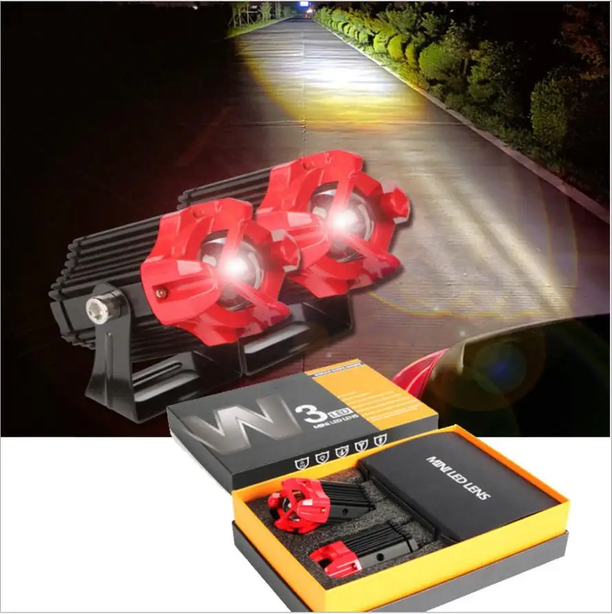 2pcs mini LED Lens Laser Lamp High Beam Projector Foglights Headlight 6000K waterproof for Auto Car Truck SUV ATV Motorcycle
2pcs mini LED Lens Laser Lamp High Beam Projector Foglights Headlight 6000K waterproof for Auto Car Truck SUV ATV Motorcycle
