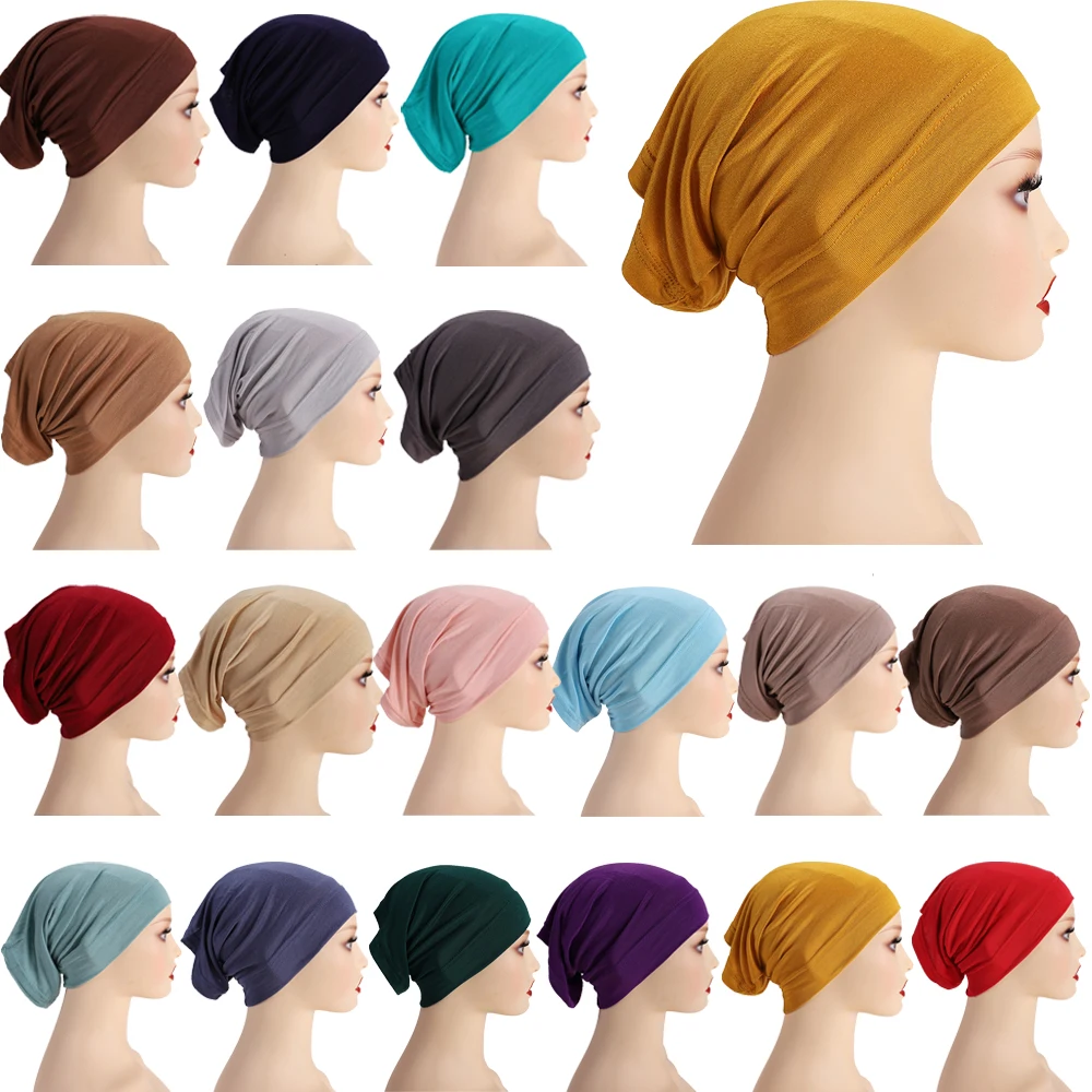 2024 Soft Modal Inner Hijab Caps Muslim Stretch Turban Cap Islamic Underscarf Bonnet Hat Female Headband Tube Cap Turbante Mujer 
2024 Soft Modal Inner Hijab Caps Muslim Stretch Turban Cap Islamic Underscarf Bonnet Hat Female Headband Tube Cap Turbante Mujer