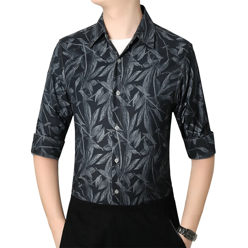 New Men's Long- Sleeved Square-Neck Shirt Spring And Autumn Digital Printing Stretch Youth Slim Fit Plus Size Casual Shirt Trend
New Men's Long- Sleeved Square-Neck Shirt Spring And Autumn Digital Printing Stretch Youth Slim Fit Plus Size Casual Shirt Trend