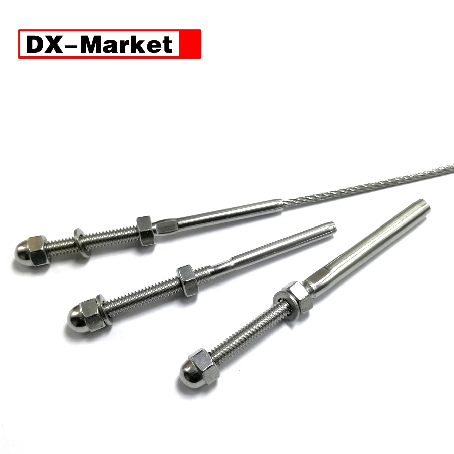 2mm-10mm Cable Threaded Stud End Fitting Terminal , 316 Stainless Steel wire Rope Railing Accessories,J032
2mm-10mm Cable Threaded Stud End Fitting Terminal , 316 Stainless Steel wire Rope Railing Accessories,J032