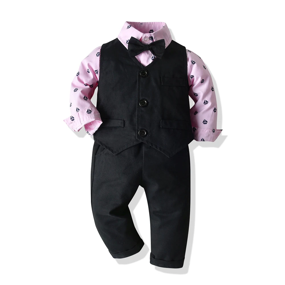 Top and Top Fashion Boys Clothes Set Cotton Bow Tie Long Sleeve Tops+Trousers+Vest Coat Set Childrens Formal Party Dress Costume
Top and Top Fashion Boys Clothes Set Cotton Bow Tie Long Sleeve Tops+Trousers+Vest Coat Set Childrens Formal Party Dress Costume