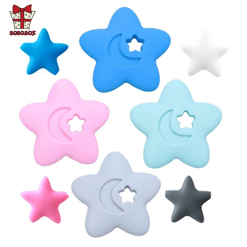 BOBO.BOX 2pcs Silicone Teether Star Food Grade Tiny Rod DIY Teething Necklace Baby Shower Gifts Cartoon Animals Teether BPA Free
BOBO.BOX 2pcs Silicone Teether Star Food Grade Tiny Rod DIY Teething Necklace Baby Shower Gifts Cartoon Animals Teether BPA Free