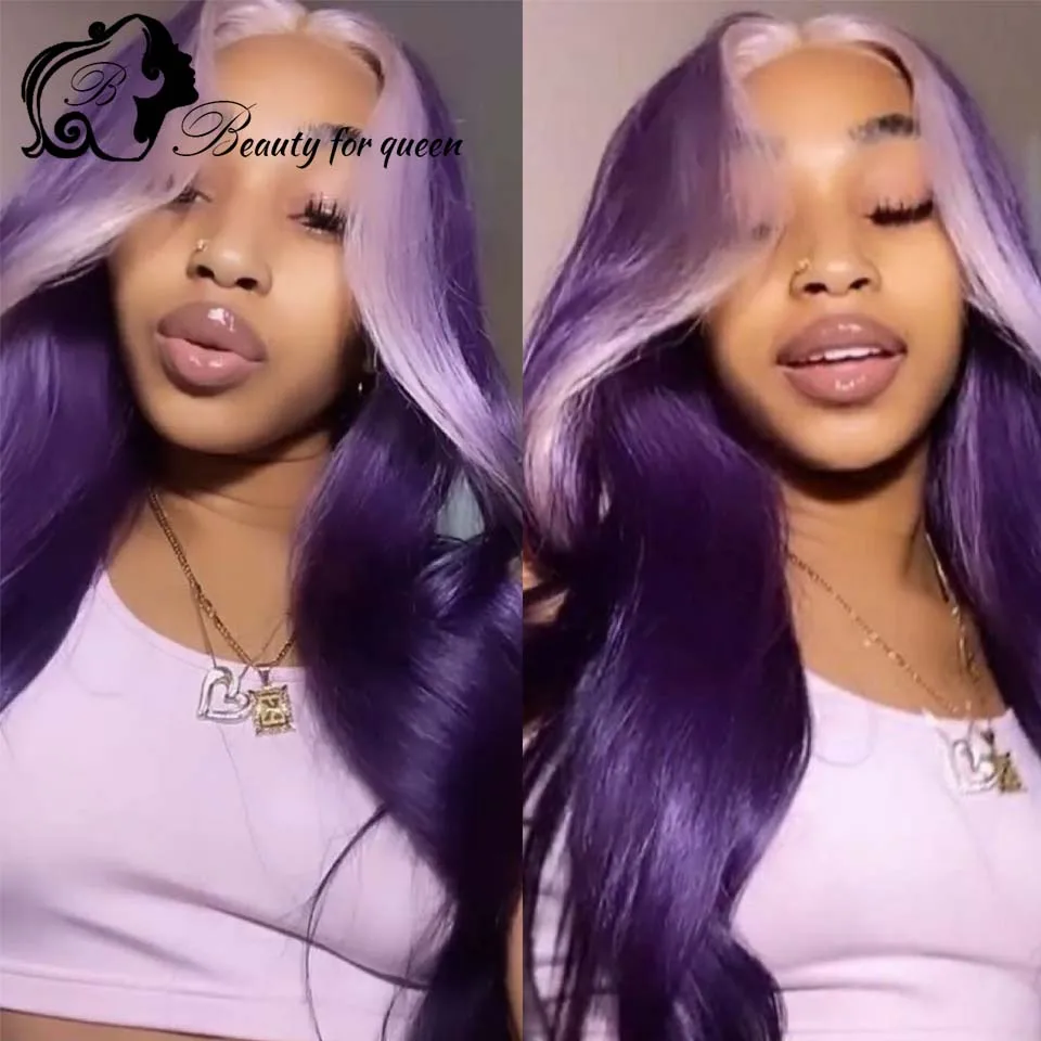 Ombre Blonde Purple Color Lace Front Human Hair Wigs For Women Brazilian Remy Human Hair Wig HD Transparent Lace Frontal Wigs
Ombre Blonde Purple Color Lace Front Human Hair Wigs For Women Brazilian Remy Human Hair Wig HD Transparent Lace Frontal Wigs