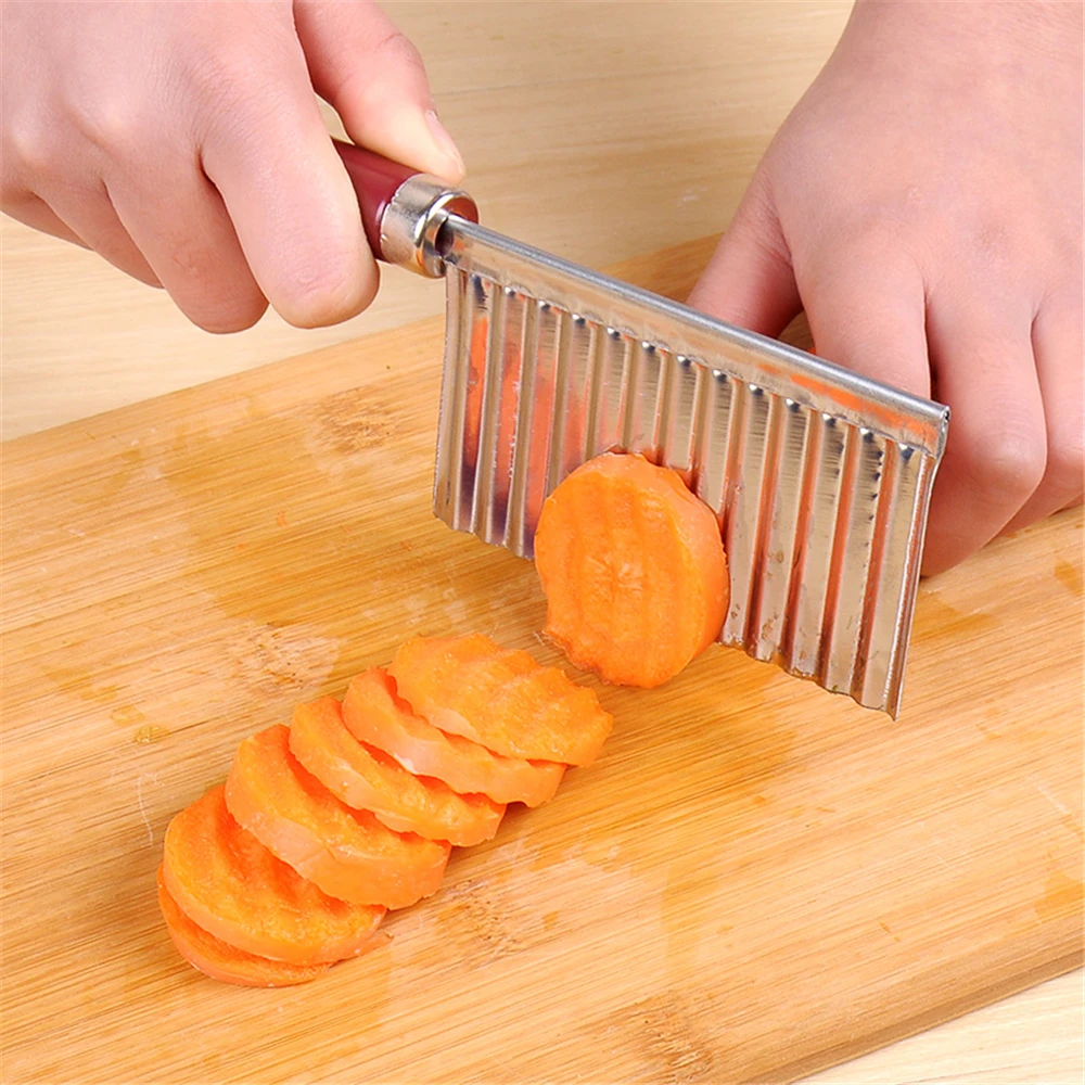 1Pcs Potato French Fry Cutter Stainless Steel For Fries Serrated Blade Chip Easy Slicing Banana Fruit Potato Wave Knife Chopper
1Pcs Potato French Fry Cutter Stainless Steel For Fries Serrated Blade Chip Easy Slicing Banana Fruit Potato Wave Knife Chopper