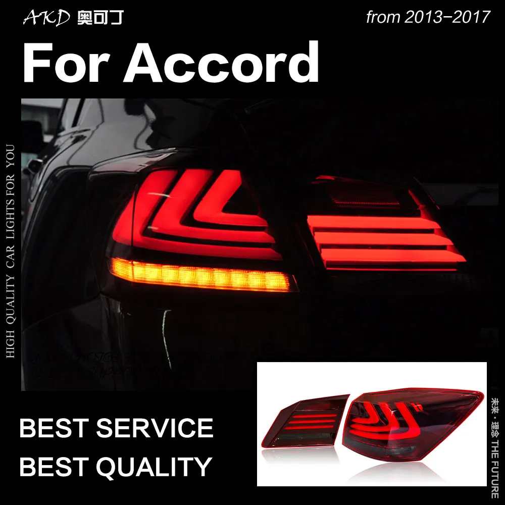 AKD Car Styling for Accord Tail Lights 2013-2017 Accord LED Tail Lamp LED Rear Lamp DRL Signal Brake Reverse auto Accessories
AKD Car Styling for Accord Tail Lights 2013-2017 Accord LED Tail Lamp LED Rear Lamp DRL Signal Brake Reverse auto Accessories