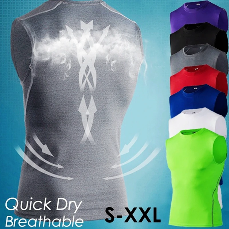 Men New Summer Sport Tops Quick Dry Men's Compression Tights Top Men Fitness Sleeveless Vest Men Clothes XXXL
Men New Summer Sport Tops Quick Dry Men's Compression Tights Top Men Fitness Sleeveless Vest Men Clothes XXXL