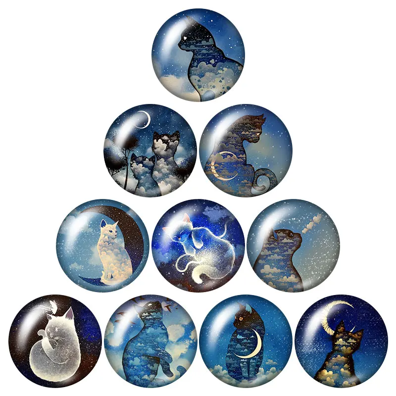 New Moon Sky style Cat Dark blue night 10pcs mixed 12mm/16mm/18mm/25mm Round photo glass cabochon demo flat back Making findings
New Moon Sky style Cat Dark blue night 10pcs mixed 12mm/16mm/18mm/25mm Round photo glass cabochon demo flat back Making findings