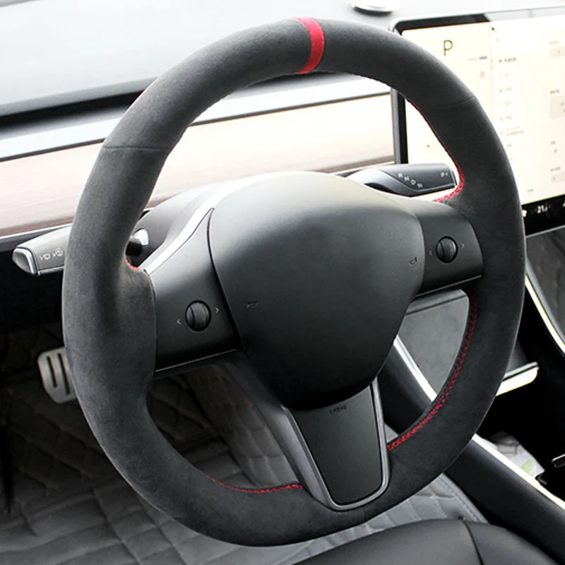 Custom Leather Suede Car Steering Wheel Cover for Tesla ModelS Model X Model 3 Interior Decoration Car Accessories
Custom Leather Suede Car Steering Wheel Cover for Tesla ModelS Model X Model 3 Interior Decoration Car Accessories
