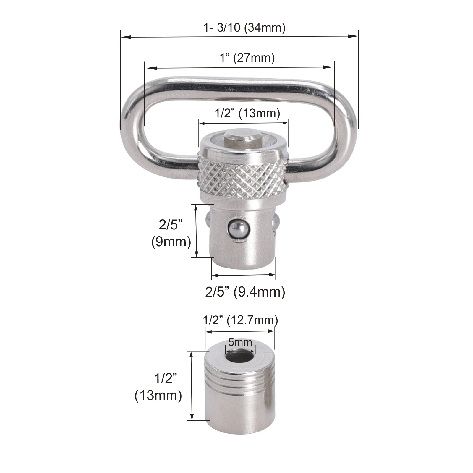 Aplus Silver QD Mount Swivel Quick Detach/Release 1'' inch /25.4mm Mount Adapter Set Base Cap Hunting Accessories
Aplus Silver QD Mount Swivel Quick Detach/Release 1'' inch /25.4mm Mount Adapter Set Base Cap Hunting Accessories