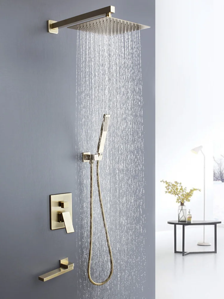 10 Inch 250*250mm Shower head set Wall mounted Brass Shower faucet set 3 Functions Bathroom shower set,Brushed gold/Black/Chrome
10 Inch 250*250mm Shower head set Wall mounted Brass Shower faucet set 3 Functions Bathroom shower set,Brushed gold/Black/Chrome