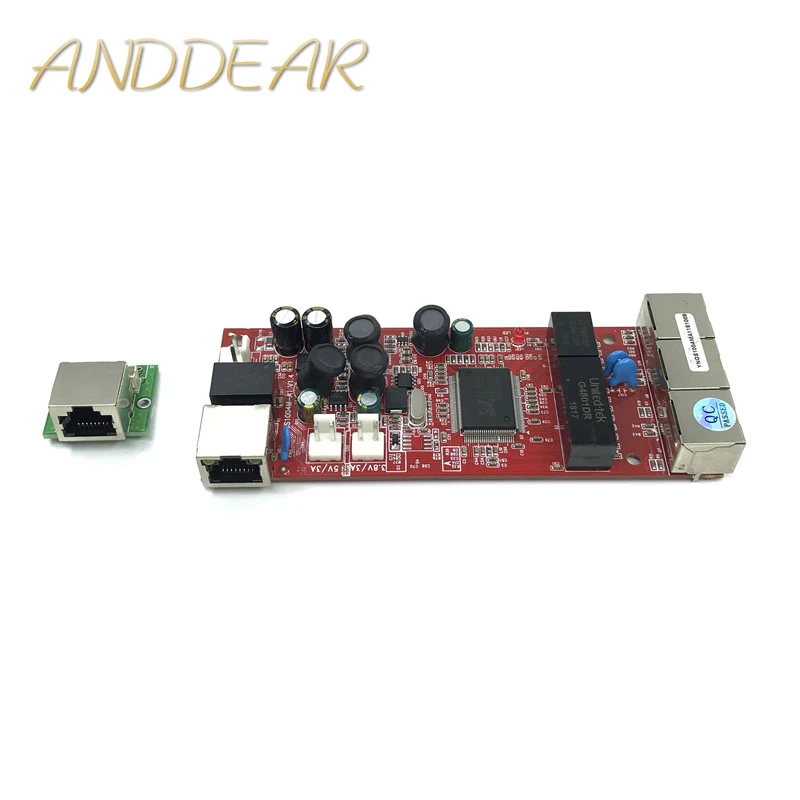 12V to 5V3A PD separation switch module 4 port 10/100/1000 mbps Un management switch Ethernet port unmanaged commercial switch
12V to 5V3A PD separation switch module 4 port 10/100/1000 mbps Un management switch Ethernet port unmanaged commercial switch