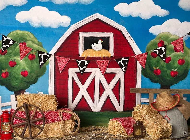 Red Barn Door Flag Apple Tree Blue Sky White Clouds photography backgrounds High quality Computer print party backdrops
Red Barn Door Flag Apple Tree Blue Sky White Clouds photography backgrounds High quality Computer print party backdrops