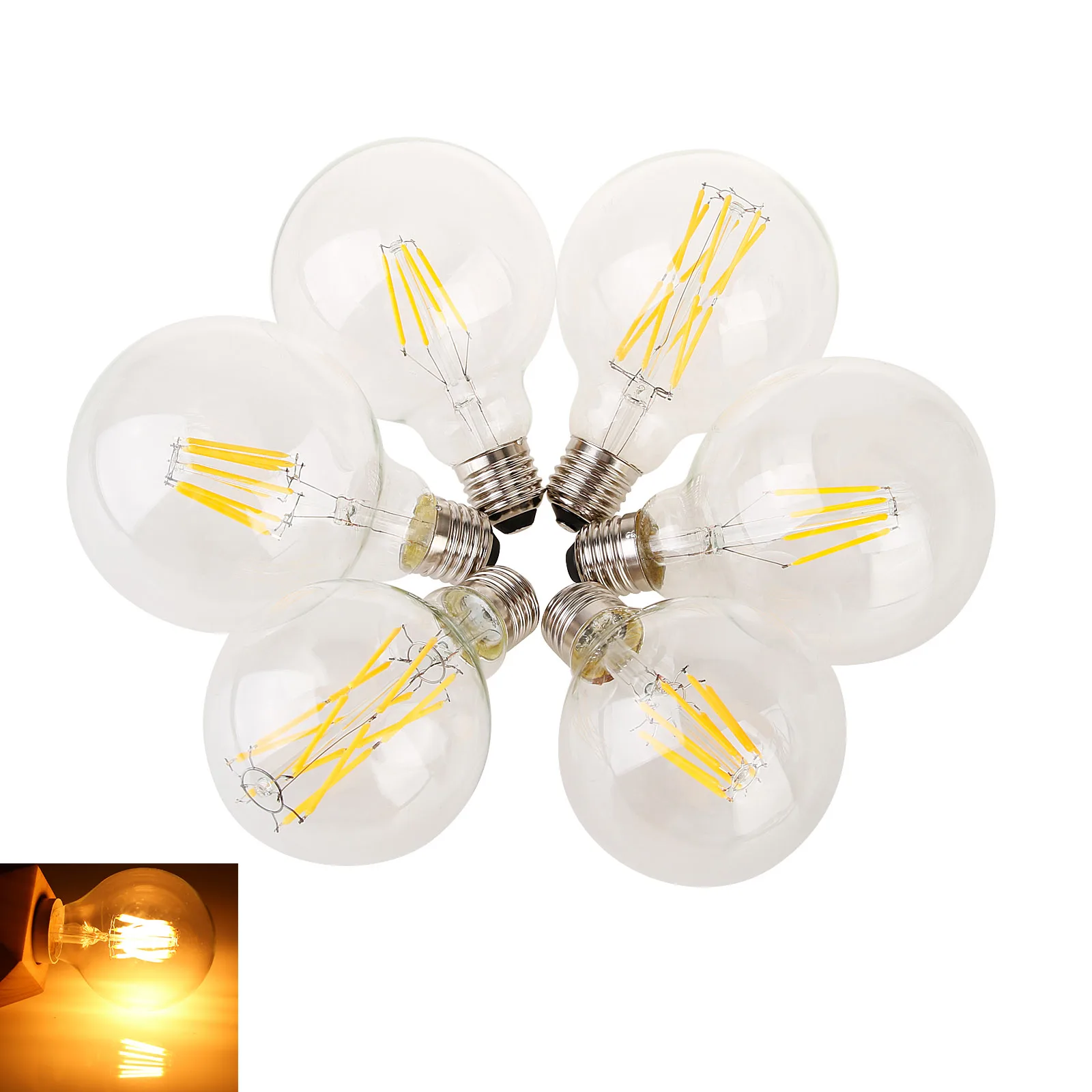 Vintage LED Filament Light Bulb E27 Edison Retro G80 G95 AC 220V 8W 12W Warm White 2700K Lamp For Home Bar Decoration Lighting
Vintage LED Filament Light Bulb E27 Edison Retro G80 G95 AC 220V 8W 12W Warm White 2700K Lamp For Home Bar Decoration Lighting