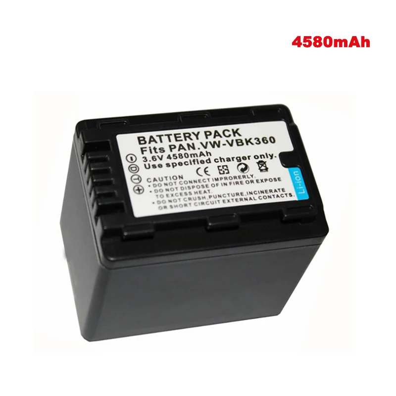 New 4580mAh VW-VBK360 VWVBK360 Camera Rechargeable Battery For Panasonic HC-V10 HC-V100 HC-V100M HC-V500 HC-V700 HDC-HS60
New 4580mAh VW-VBK360 VWVBK360 Camera Rechargeable Battery For Panasonic HC-V10 HC-V100 HC-V100M HC-V500 HC-V700 HDC-HS60