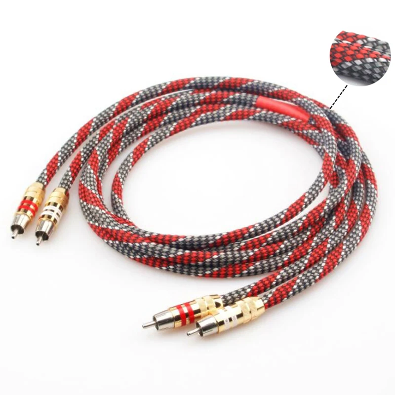 Hi-End 4N OFC Silver plated conductor HIFI 2RCA to 2RCA Male to Male Hifi Audio Speaker Amp CD player RCA Cables
Hi-End 4N OFC Silver plated conductor HIFI 2RCA to 2RCA Male to Male Hifi Audio Speaker Amp CD player RCA Cables