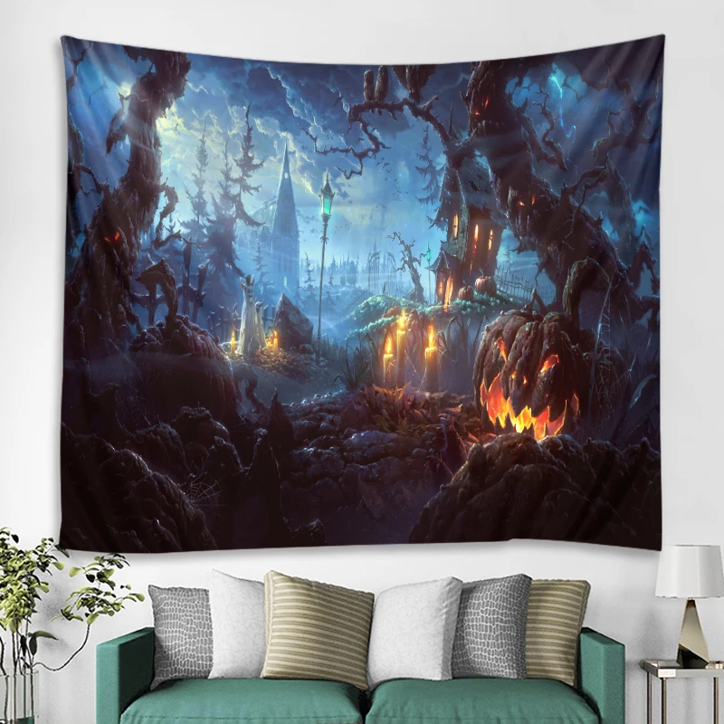 New Halloween tapestries, psychedelic tapestry hanging room, carpet bedroom tapestry home decoration art accessories
New Halloween tapestries, psychedelic tapestry hanging room, carpet bedroom tapestry home decoration art accessories