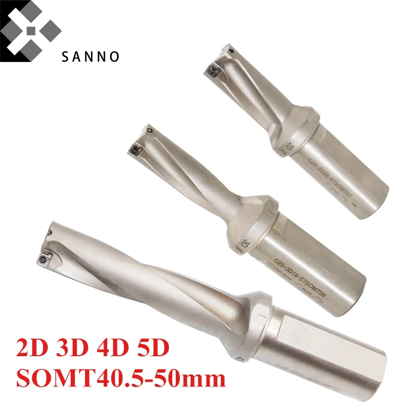 2D / 3D / 4D / 5D SOMT40.5 - 50mm high speed Indexable U drill bit quick drills precision cnc machining coolant drilling tool
2D / 3D / 4D / 5D SOMT40.5 - 50mm high speed Indexable U drill bit quick drills precision cnc machining coolant drilling tool