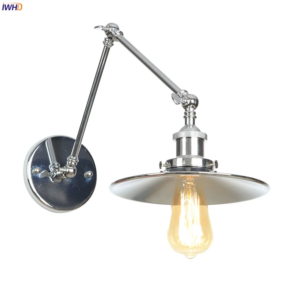 IWHD Silver Swing Long Arm LED Wall Light Fixtures Bedroom Stair Mirror Loft Industrial Decor Vintage Wall Lamp Sconce Edison
IWHD Silver Swing Long Arm LED Wall Light Fixtures Bedroom Stair Mirror Loft Industrial Decor Vintage Wall Lamp Sconce Edison