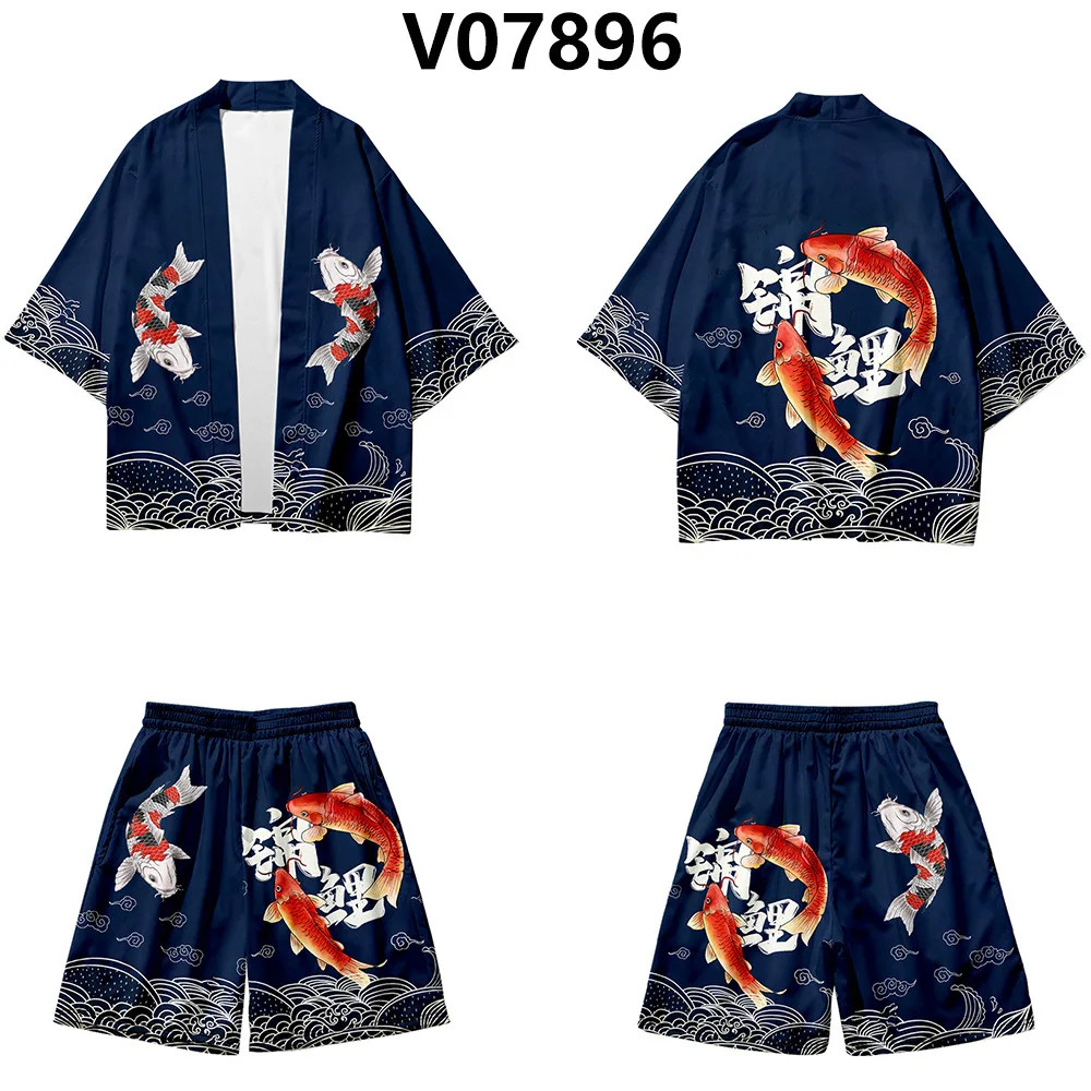 Wave Printed Traditional Yukata Women Men Kimono + Shorts 2Pcs Harajuku Japanese Cardigan Cosplay Samurai Haori Clothing
Wave Printed Traditional Yukata Women Men Kimono + Shorts 2Pcs Harajuku Japanese Cardigan Cosplay Samurai Haori Clothing