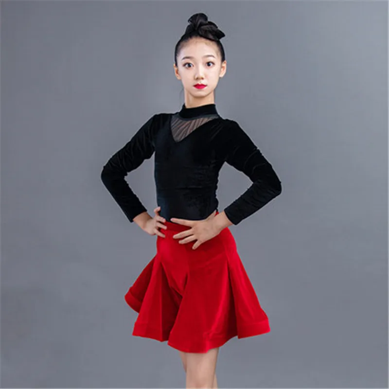 Latin Dance Dress Long Sleeve Velvet Skirts for Girl Children Autumn Winter Ballroom Tango Cha Cha Dancing Stage Performance Set
Latin Dance Dress Long Sleeve Velvet Skirts for Girl Children Autumn Winter Ballroom Tango Cha Cha Dancing Stage Performance Set