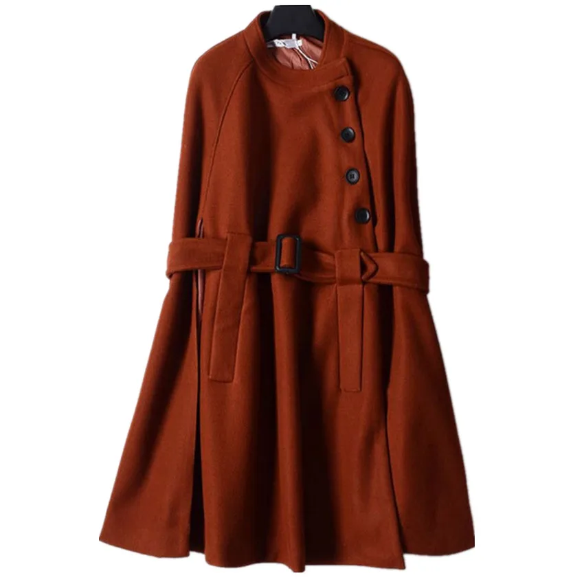 Women 2021 NEW Fashion Warm Woolen Cloak Blend Loose Autumn Winter Cape Coat Poncho Cardigan Cloak
Women 2021 NEW Fashion Warm Woolen Cloak Blend Loose Autumn Winter Cape Coat Poncho Cardigan Cloak
