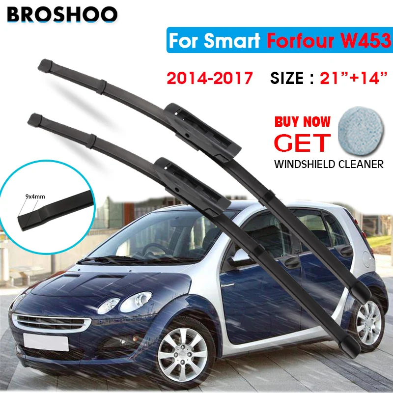 Car Wiper Blade For Smart Forfour W453 21"+14" 2014-2017 Auto Windscreen Windshield Wipers Blades Window Wash Fit U Hook Arms
Car Wiper Blade For Smart Forfour W453 21"+14" 2014-2017 Auto Windscreen Windshield Wipers Blades Window Wash Fit U Hook Arms