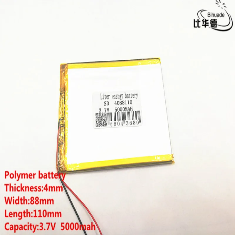 10pcs/lot 3.7V,5000mAH 4088110 (polymer lithium ion battery) Li-ion battery for tablet pc 7 inch 8 inch 9inch tablet PC MID
10pcs/lot 3.7V,5000mAH 4088110 (polymer lithium ion battery) Li-ion battery for tablet pc 7 inch 8 inch 9inch tablet PC MID
