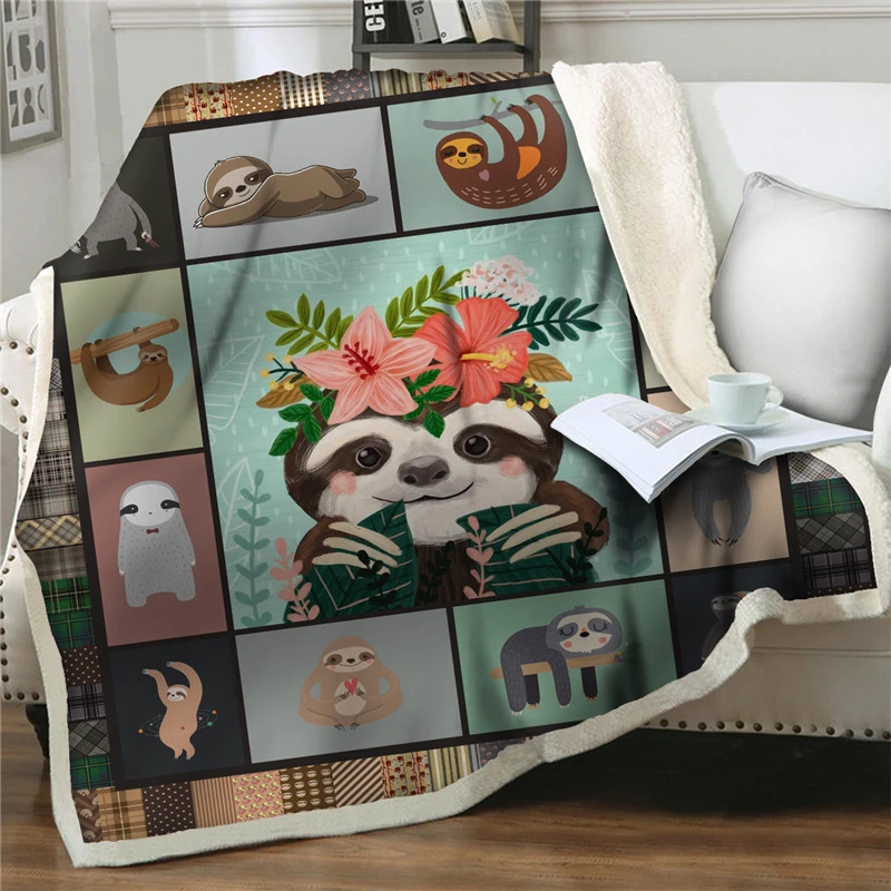 Cartoon Sloth 3D Soft Warm Blanket Fleece Plush Throw Blankets Kids Gift Travelling Camping Couch Cover Bedspread Weight Blanket
Cartoon Sloth 3D Soft Warm Blanket Fleece Plush Throw Blankets Kids Gift Travelling Camping Couch Cover Bedspread Weight Blanket